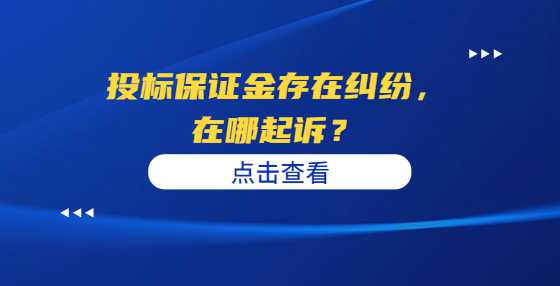 投标保证金存在纠纷，在哪起诉？