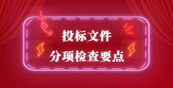 投标文件分项检查要点