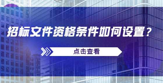 招标文件资格条件如何设置？
