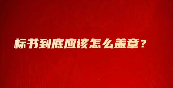 标书到底应该怎么盖章？