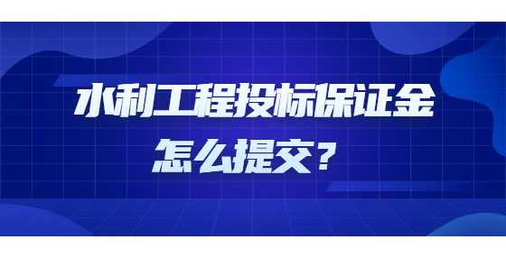 水利工程投标保证金怎么提交？