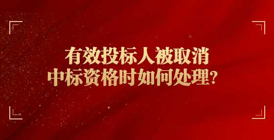 有效投标人被取消中标资格时如何处理？