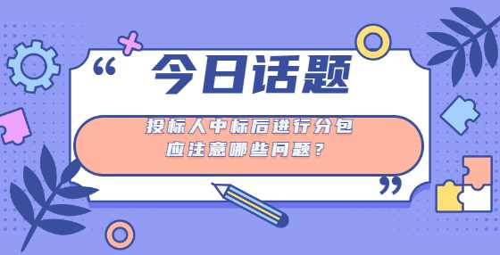 投标人中标后进行分包应注意哪些问题？