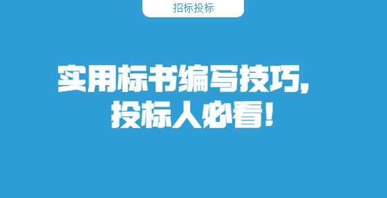 实用标书编写技巧，投标人必看!