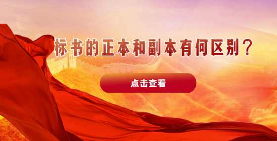标书的正本和副本有何区别？