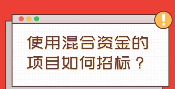 使用混合资金的项目如何招标？