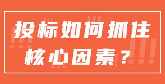 投标如何抓住核心因素？