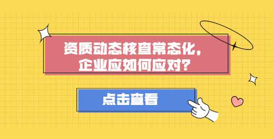 资质动态核查常态化，企业应如何应对？