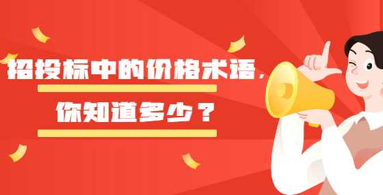 招投标中的价格术语，你知道多少?