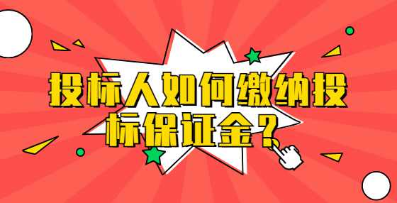 投标人如何缴纳投标保证金？