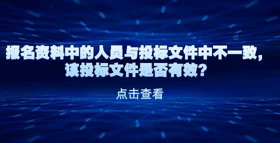 报名资料中的人员与投标文件中不一致，该投标文件是否有效？