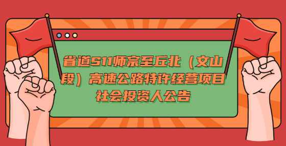 省道S11师宗至丘北（文山段）高速公路特许经营项目社会投资人公告
