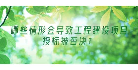 哪些情形会导致工程建设项目投标被否决？