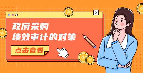 政府采购绩效审计的对策