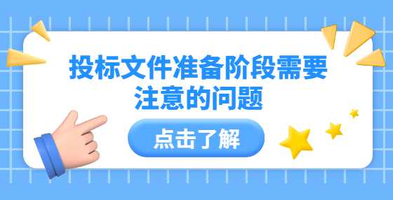 投标文件准备阶段需要注意的问题
