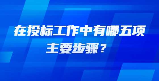 在投标工作中有哪五项主要步骤？