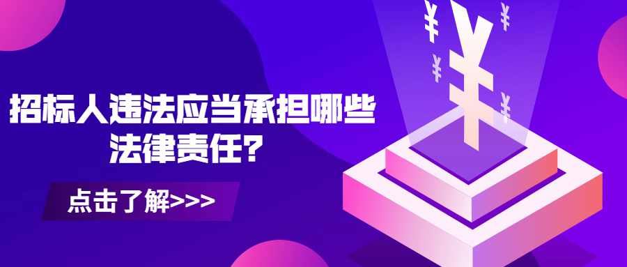 招标人违法应当承担哪些法律责任？