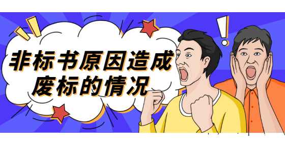 非标书原因造成废标的情况