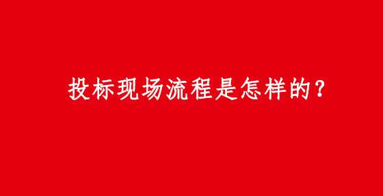 投标现场流程是怎样的？