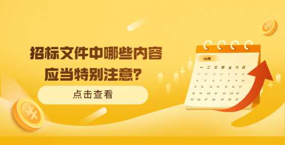 招标文件中哪些内容应当特别注意？