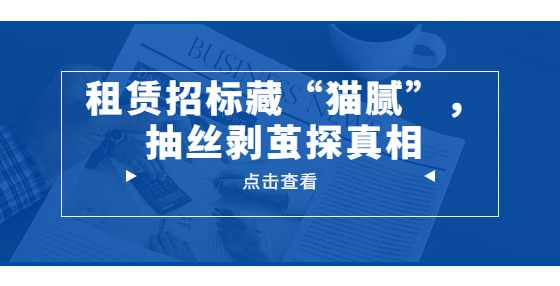 租赁招标藏“猫腻”，抽丝剥茧探真相