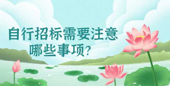 自行招标需要注意哪些事项？