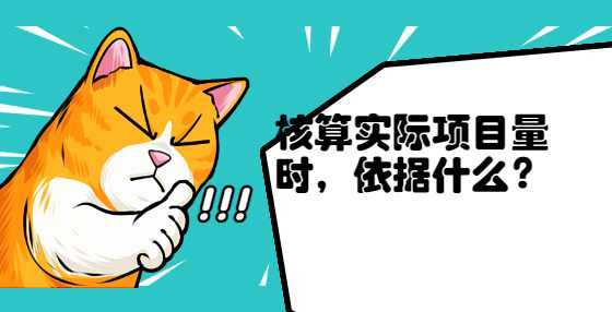 核算实际项目量时，依据什么？