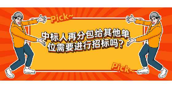 中标人再分包给其他单位需要进行