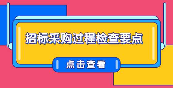 招标采购过程检查要点