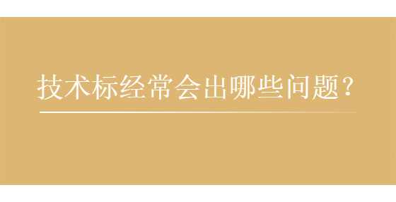 技术标经常会出哪些问题？