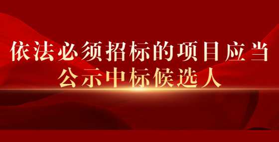 依法必须招标的项目应当公示中标候选人