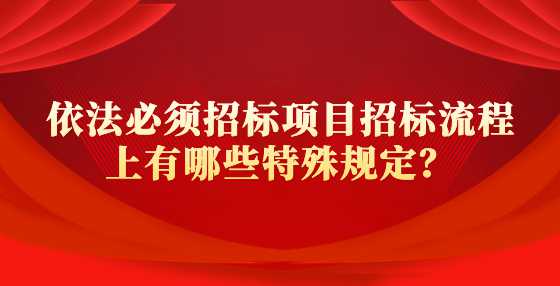 依法必须招标项目招标流程上有哪些特殊规定？